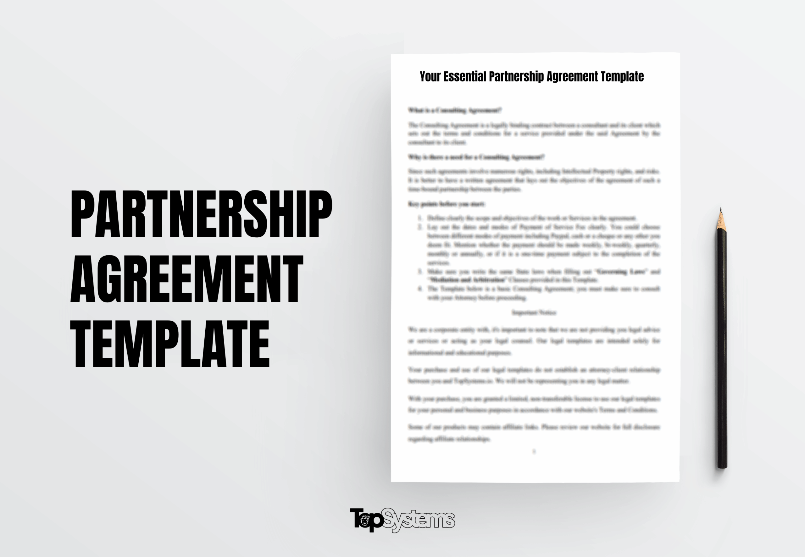 Your Essential Partnership Agreement Template for Profitable Partnership Ventures.