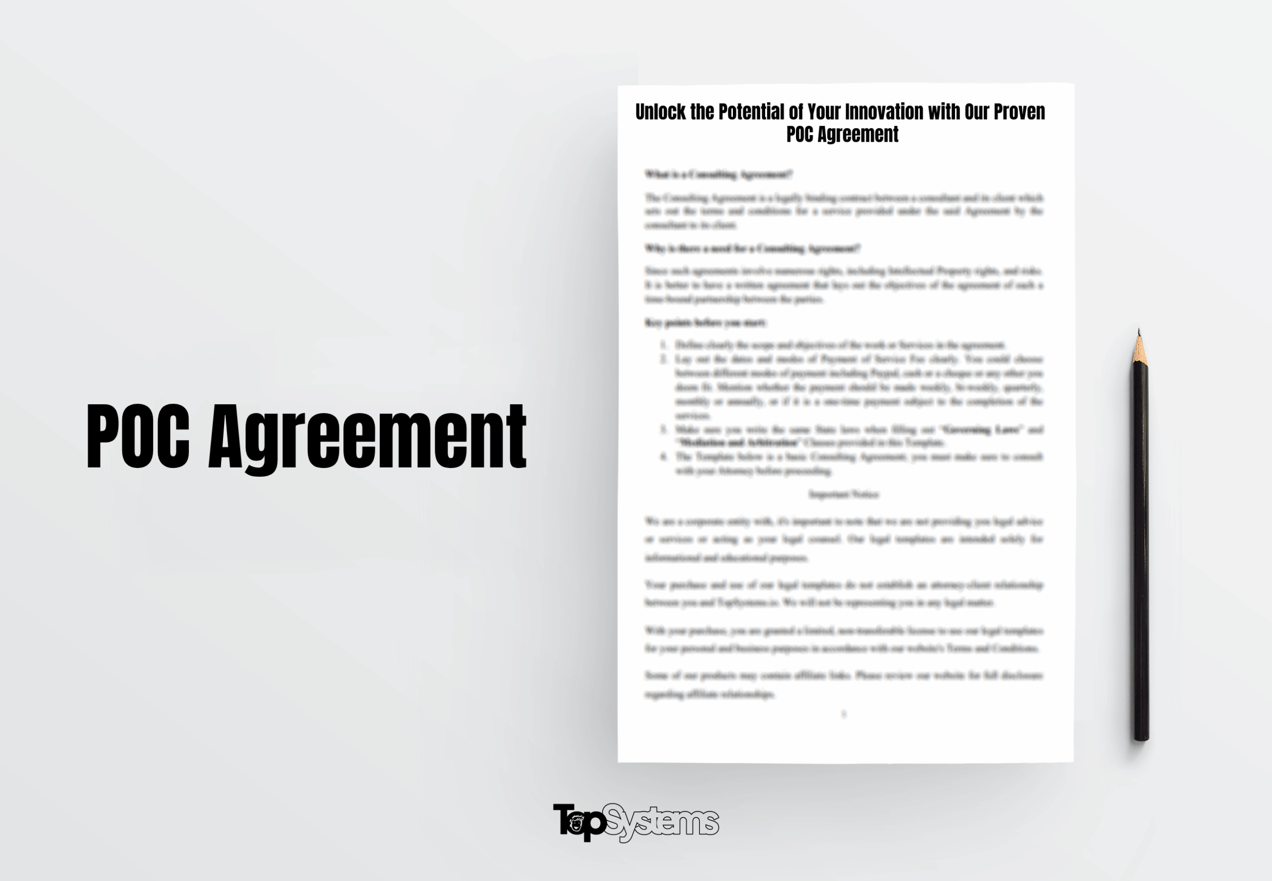 Unlock the Potential of Your Innovation with Our Proven POC Agreement